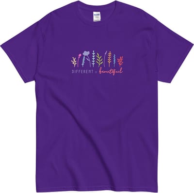 Positieve Quote T Shirt - Dames Heren - Origineel Cadeau Idee - Minimalistisch Design - Paars - S