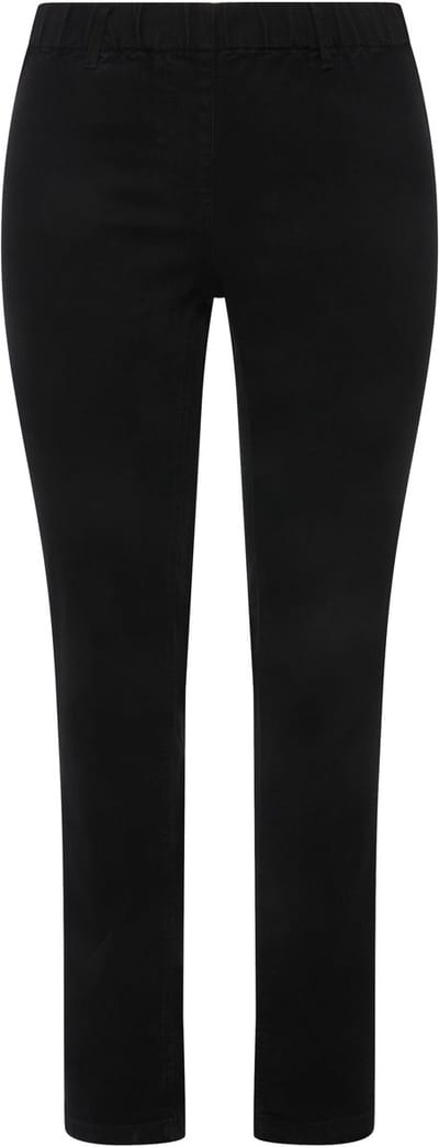 Ulla Popken - Dames - Denim jegging SIENNA - Zwart - Maat 21