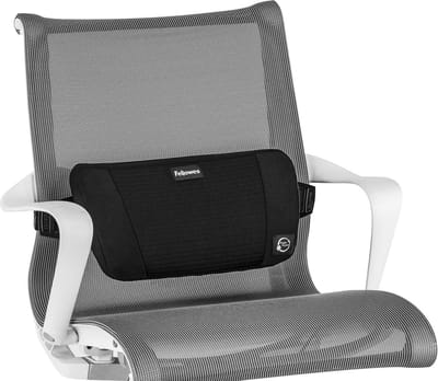 Fellowes Plus Touch - Rugkussen onderrug - voor bureau - met FoamFusion technologie - zwart