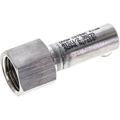 Perskoppeling - 15mm Buiseinde & Rp 1/2'' Persmof - RVS