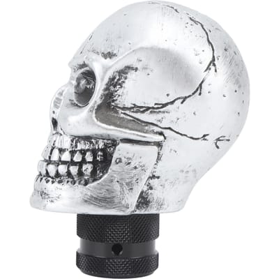 Doodskop Versnellingspookknop Hars Schakelpookknop Auto Transmissie Schakelpook Handgreep voor de Meeste Handgeschakelde Voertuigen Zilver zilver