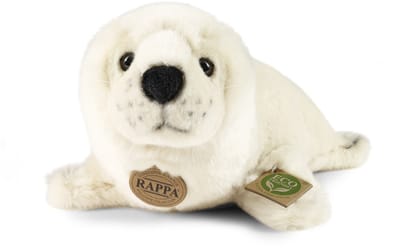 Rappa ECO knuffel zeehond 32 cm - realistische knuffel van recyclede PET flessen - creme