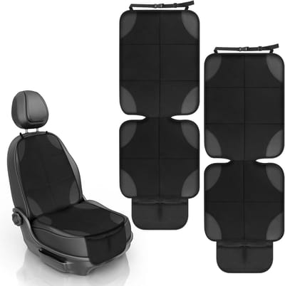 Famanu – Autostoelbeschermer set, 2 stuks, waterafstotend en antislip, onderlegger voor kinderzitjes
