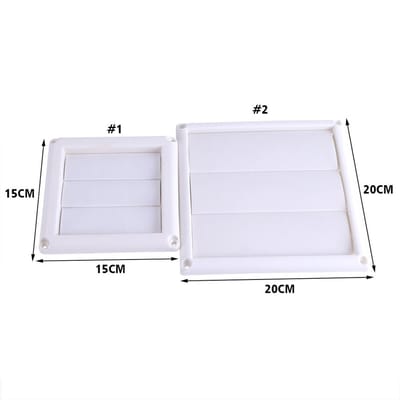 Dailygoods- Ventilatierooster Gekanaliseerd - Ventilatierooster Kunststof - Afzuigventiel - Ventilatierooster Afsluitbaar - Ventilatierooster 20 x 20 cm - Beschermingsrooster voor Muggennet - Ventilatieafdekking