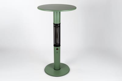 Monti HeatLine Vibe Green - Elektrische statafel terrasverwarmer - 1500W - bartafel - Tafelblad Ø60 cm