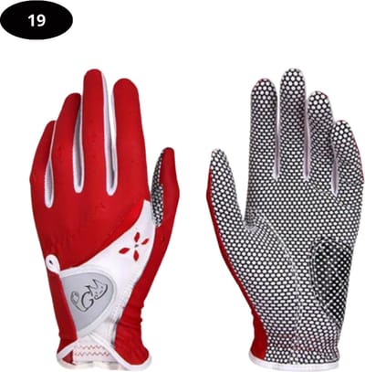 Bovista Golfhandschoenen 2 Stuks - Golf Accessoires - Handschoen AntiSlip - Dames - Rood - Maat M