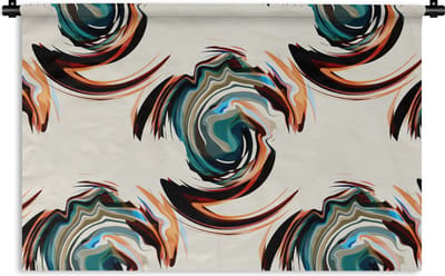 Wandkleed - Wanddoek - Patronen - Abstract - Verf - 90x60 cm - Wandtapijt