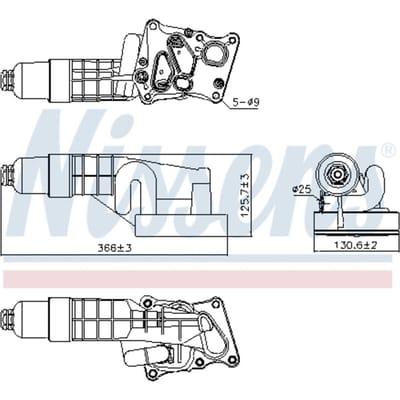 Olie radiator, motorolie NISSENS 91197