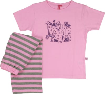 AnnaRebella Meisjes Pyjama - 100% Katoen - Roze - Maat 152