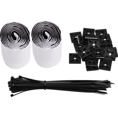 Pedalboard Organizer Kit Zelfklevende tapes Heavy Duty Sticky Back Fastener Strips en verstelbaar zwart