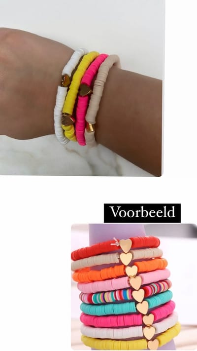 Akyol - Vriendschapsarmband - BFF - vrienden - relatie armband - hanger hartje - 4 stuks - bff armband - vriendschaps armband - meiden armband - geluks armband