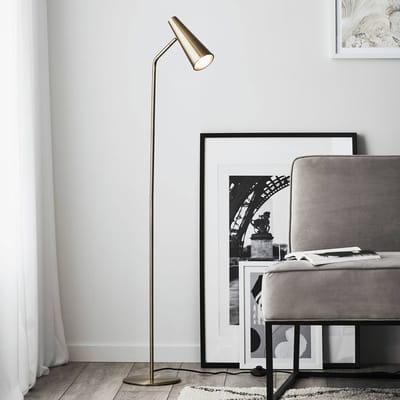 Markslöjd Vloerlamp Peak, variabel, messing antiek