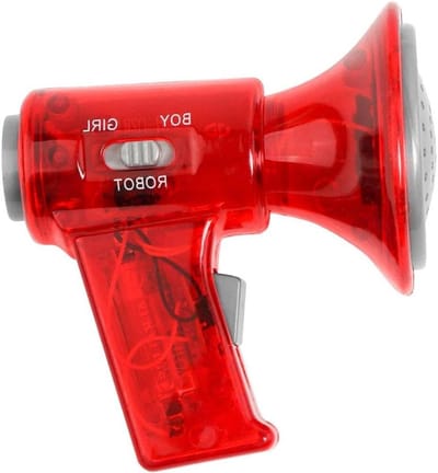 Mini Stemvervormer - Speelgoed Megafoon - Kinderfeestjes Pret - Drie Stemmen Selecteerbaar - 7.4 cm Lengte - Rood