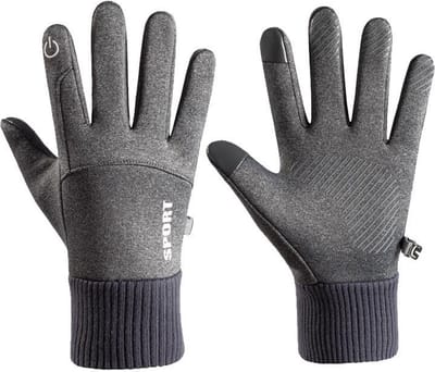 Edmondo Sport Winter Handschoenen - Antislip - Touchscreen - Fietsen - Outdoor - Sporten - One Size - Kleur Licht grijs