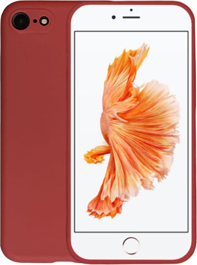 Smartphonica Telefoonhoesje Geschikt voor iPhone 6/6s Plus siliconen hoesje - Backcover Siliconen Case - Rood geschikt voor iPhone 6/6s Plus