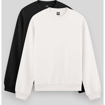 Heren Effen Rundhals Sweatshirt