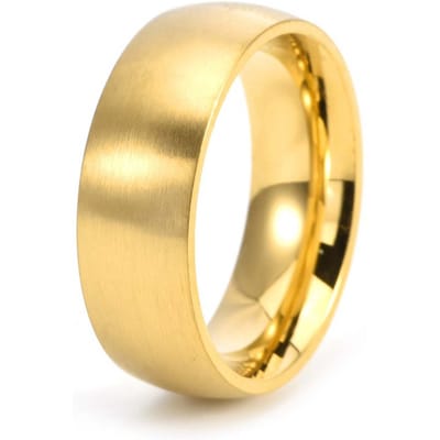 Heren Titanium Staal Ring 8mm Breed Geborstelde Afwerking Unisex Minimalistische Sieraden Modern Ontwerp Cadeau voor Hem Voorraad Klaar 13