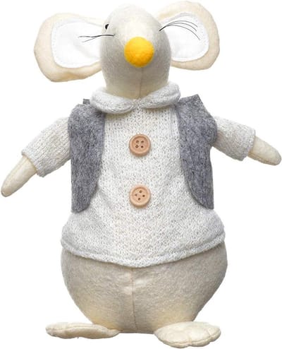 Beige Mouse Cream/White/Grey Female Door Stopper