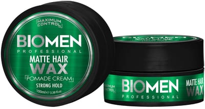 Biomen Professional Pomade Hair Wax – 100ml – Strong Hold – Vegan Styling Wax voor Haar & Baard – Natuurlijke Matte Finish - Haarwax - wax voor mannen - Styling wax - Vegan haarwax - Pomade Cream