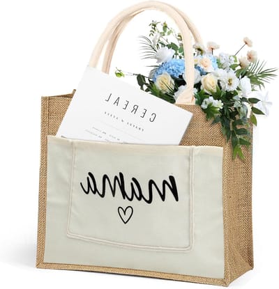 Jutetas met gepersonaliseerd verjaardagscadeau voor moeders - Moederdag cadeau voor dames