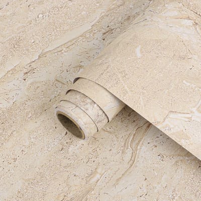 Betonfolie - Decorfolie Werkblad - Meubels Opknappen - Zelfklevend Waterdicht - 44cm x 3m - Cement Geel