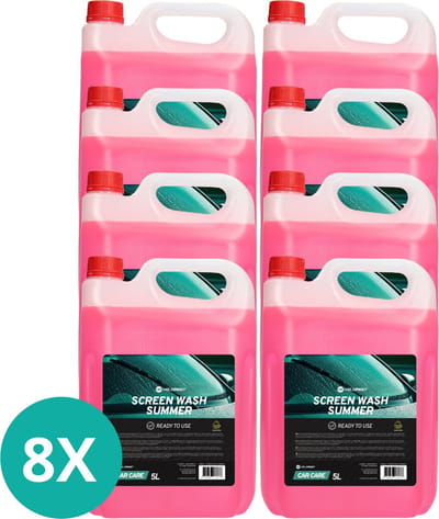Velorest Screen Wash - Ruitensproeiervloeistof Zomer - Ruitenvloeistof Auto - 5L 8-pack