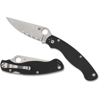Spyderco Military 2 Black CPM S30V SE - EDC tactisch zakmes - G10 handvat