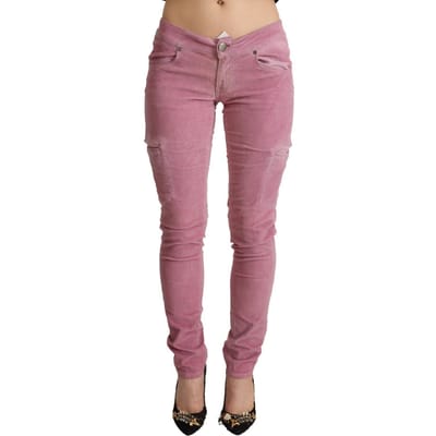 Corduroy Skinny Jeans Roze