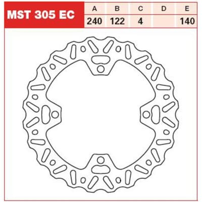 Remschijf TRW MST305RAC, 1 Stuk