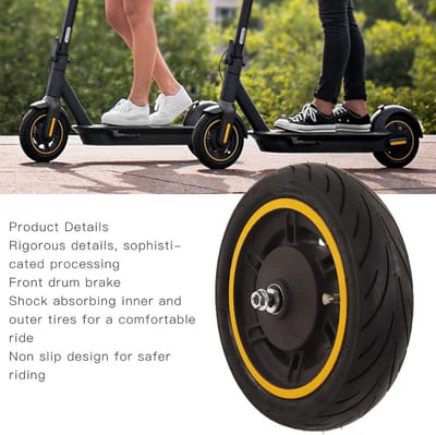 Allecto Plus - Elektrische step voorwiel 10 Inch met trommelrem, vervangwiel voor Max G30 accessoires