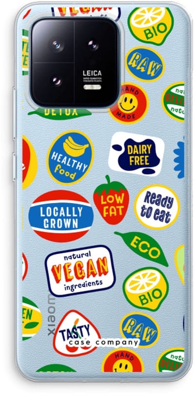 Case Company® - Hoesje geschikt voor Xiaomi 13 Pro hoesje - Fruitsticker - Soft Cover Telefoonhoesje - Bescherming aan alle Kanten en Schermrand