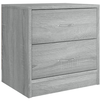 vidaXL - Nachtkastjes - 2 - st - 40x30x40 - cm - bewerkt - hout - grijs - sonoma - eiken