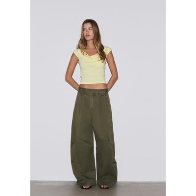 Stradivarius Multiposition mouwloze top  Pastelgeel XS