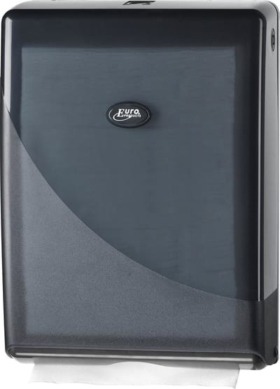 Euro Products | Pearl Vouwhanddoekdispenser | Multifold & C-vouw | Zwart