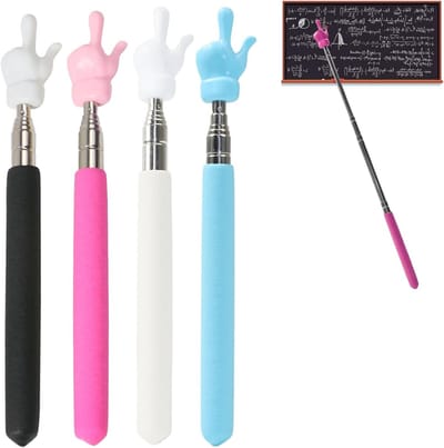 Telescopische Handstokken Set van 4 voor Onderwijs en Presentaties - Ideaal voor Klaskamers en Activiteiten in Diverse Kleuren