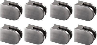Glazen Houders - Glasklemmen Rond - Bevestiging Leuningen - Voor 8mm Glas - 8 Stuks - Roestvrij Staal