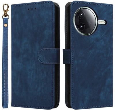 Coverup Hoesje - Geschikt voor Xiaomi Poco F7 Pro / F7 Ultra Hoesje - Coverup Book Case met Koord - Blauw