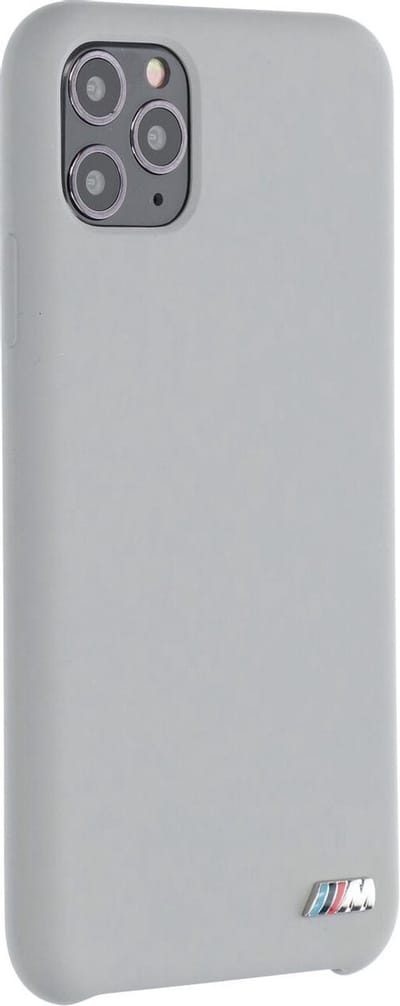 Grijs hoesje BMW - Backcover - Silicone - iPhone 11 Pro Max - Logo M - BMHCN65MSILGR