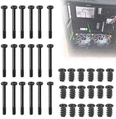 Set van 80 M5 x 8 mm Ventilatorschroeven voor Computerbehuizing - Geschikt voor PC, Radiatoren en Chassis