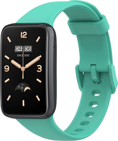 By Qubix - Siliconen sportbandje - Turquoise - Geschikt voor Xiaomi Smart Band 7 Pro / Mi Band 7 Pro bandje