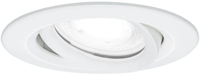 LED-inbouwlamp Nova Plus Enkele lamp zwenkbaar IP65 rond 93 mm 30° GU10 6W 470lm 230V dimbaar 4000K Wit mat