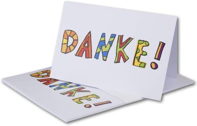 10x Witte Bedankkaarten met Envelop DIN B6 Dubbel – Voor Communie, Bruiloft, Geboorte en Verjaardag