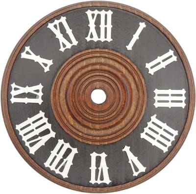 Houten Koekoekschijf - Klokonderdeel - Klok Reparatie - Gemaakt in Duitsland - 130mm Diameter - Donkerbruin