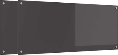 vidaXL - Keukenachterwand - 2 - st - Donkergrijs - 120 - x - 50 - cm - gehard - glas