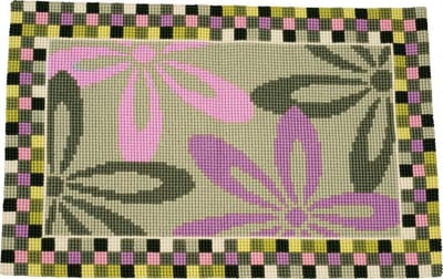 Vervaco - Kruissteektapijt kit - Decoratieve bloemen - PN-0146812 - Borduren - Borduurpakket - Borduurpakket volwassenen - Borduurpakket kind