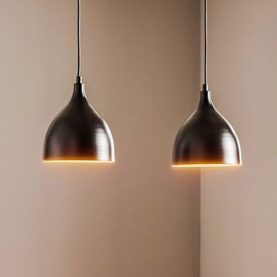 Luminex Hanglamp Nanu van metaal zwart 2-lamps