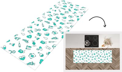 Keukenloper - Loper keuken - Zorg - Medicijnen - Design - 150x50 cm - Keukenloper vinyl