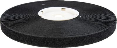 Klittenband - 10 Meter 10 meter Zwart - Afdekzeilwinkel - 20mm Zelfklevend Hotmelt Lus Zachte Kant 10 meter Zwart