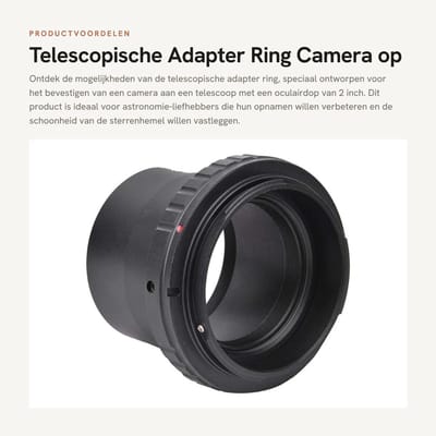Dailygoods - Telescopische Adapter Ring - Camera op Telescoop - 2 Inch - Vermindert Reflectie - Voor Astronomie - Geschikt voor Telescopen