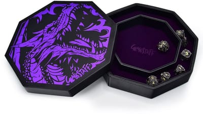 Glassstaff CritStones Arena Dice Tray Purple Dragon and accessories
